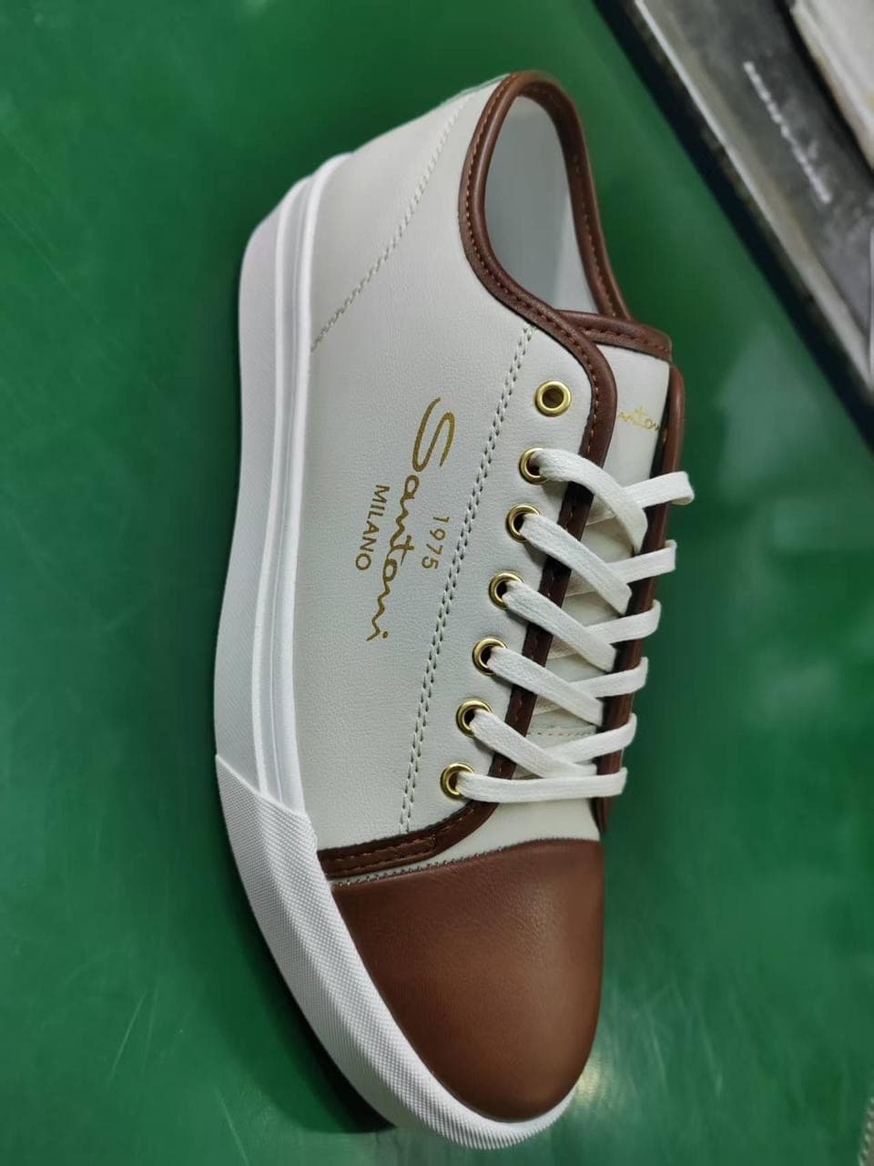 Santoni Milano Coffee and White
