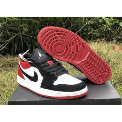 Jordan 1 Low Black Red White